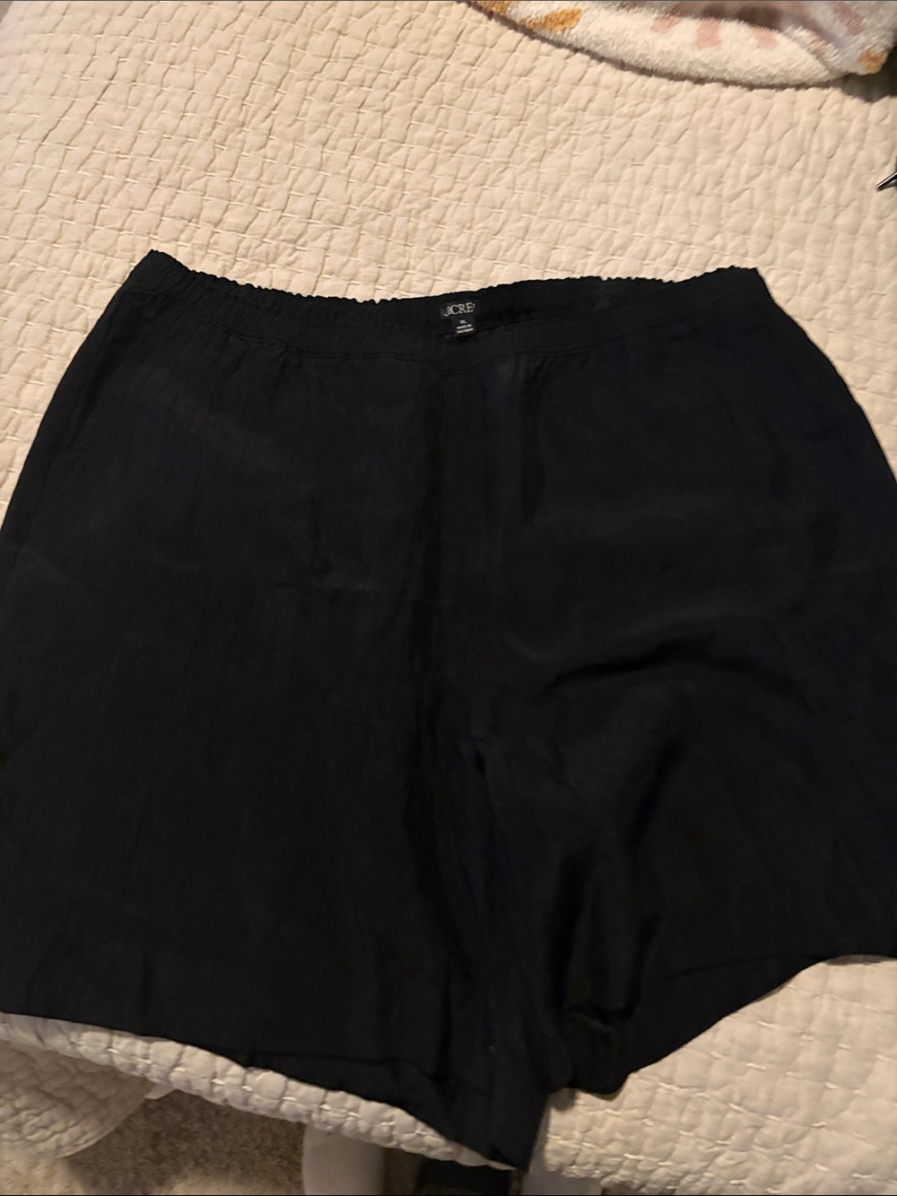 J. Crew Black Elastic-Waist Bermuda Shorts XL